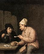 OSTADE, Adriaen Jansz. van Piping and Drinking in the Tavern ag oil painting